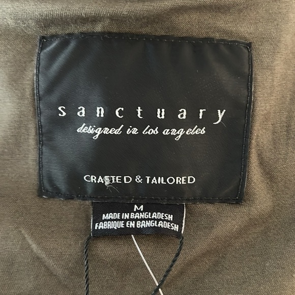 NWT Sanctuary Women's Armstrong Jacket Cropped Drawstring Camo Green Size Medium - Picture 7 of 11